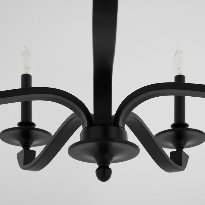 Myhouse Lighting Quorum - 6240-5-59 - Five Light Chandelier - Chantelle - Matte Black