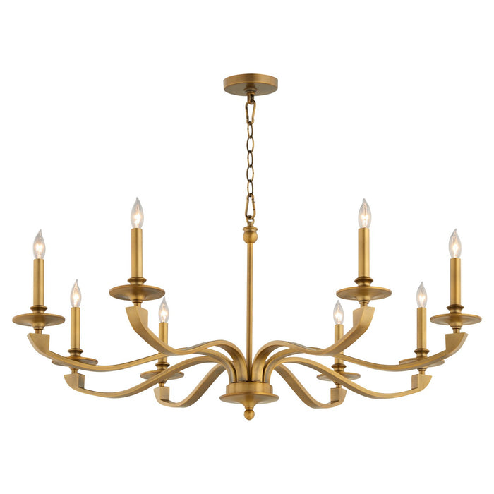 Myhouse Lighting Quorum - 6240-8-47 - Eight Light Chandelier - Chantelle - Brushed Brass