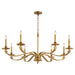 Myhouse Lighting Quorum - 6240-8-47 - Eight Light Chandelier - Chantelle - Brushed Brass