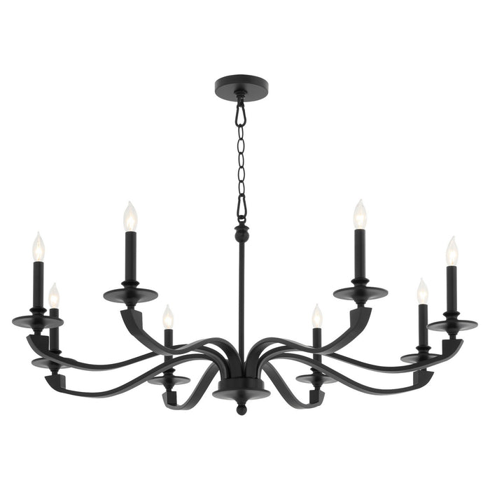 Myhouse Lighting Quorum - 6240-8-59 - Eight Light Chandelier - Chantelle - Matte Black