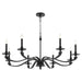 Myhouse Lighting Quorum - 6240-8-59 - Eight Light Chandelier - Chantelle - Matte Black