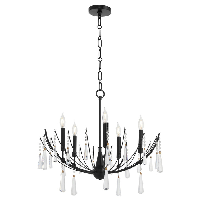 Myhouse Lighting Quorum - 673-5-59 - Five Light Chandelier - Eloise - Matte Black