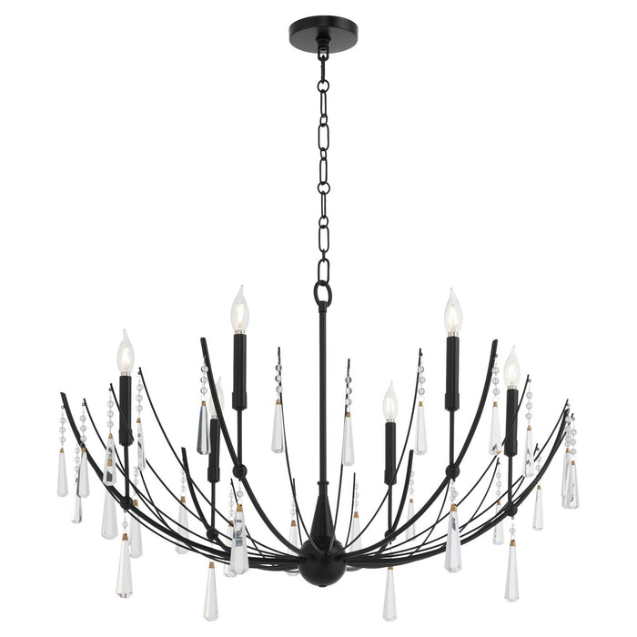 Myhouse Lighting Quorum - 673-6-59 - Six Light Chandelier - Eloise - Matte Black