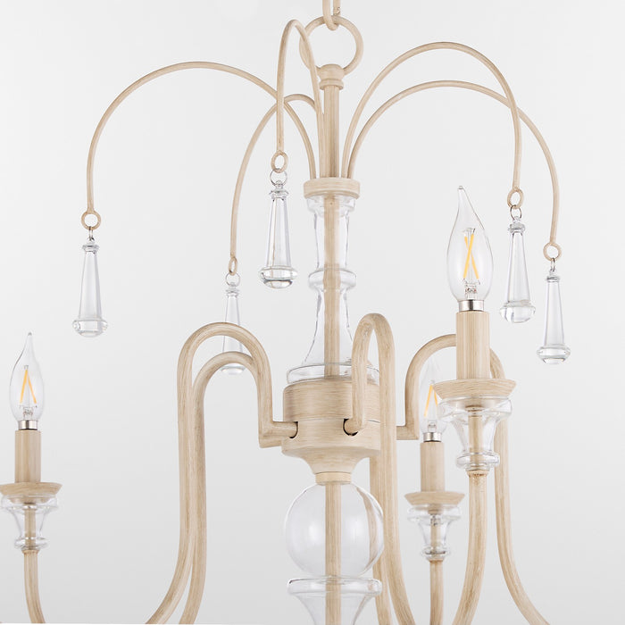 Myhouse Lighting Quorum - 685-5-52 - Five Light Chandelier - Clasica - Washed Oak
