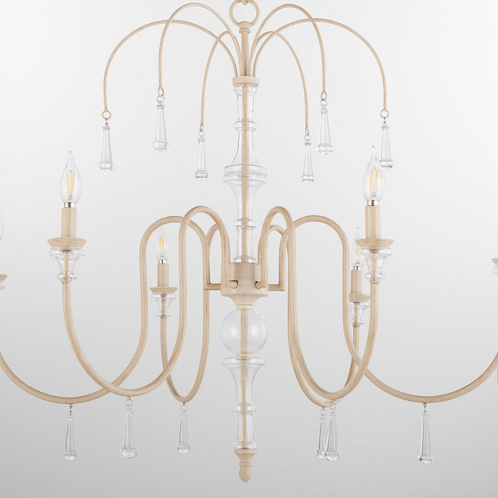 Myhouse Lighting Quorum - 685-6-52 - Six Light Chandelier - Clasica - Washed Oak