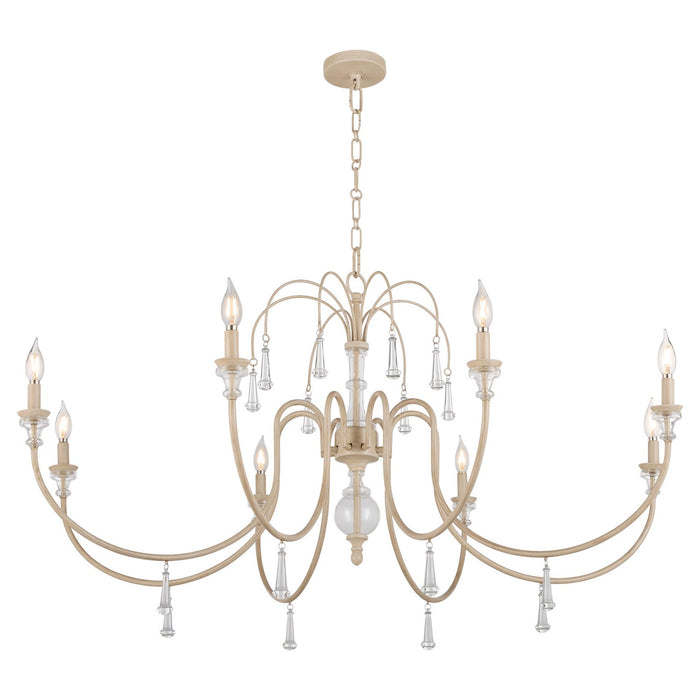 Myhouse Lighting Quorum - 686-8-52 - Eight Light Chandelier - Clasica - Washed Oak
