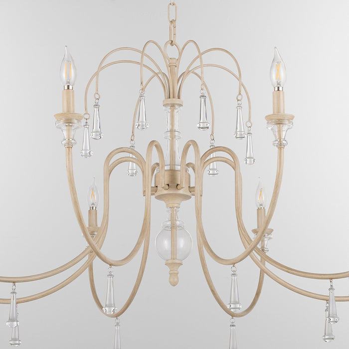 Myhouse Lighting Quorum - 686-8-52 - Eight Light Chandelier - Clasica - Washed Oak
