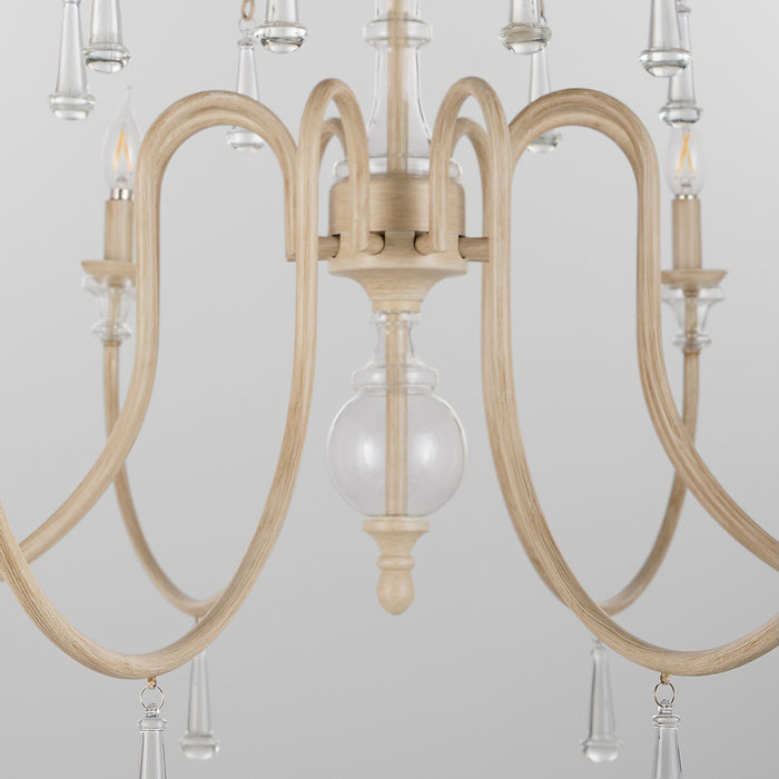 Myhouse Lighting Quorum - 686-8-52 - Eight Light Chandelier - Clasica - Washed Oak