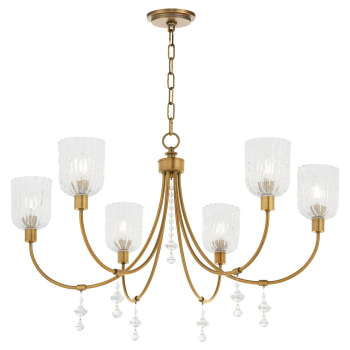 Myhouse Lighting Quorum - 693-6-47 - Six Light Chandelier - Meriam - Brushed Brass