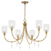 Myhouse Lighting Quorum - 693-6-47 - Six Light Chandelier - Meriam - Brushed Brass
