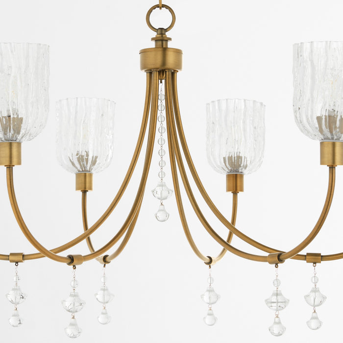 Myhouse Lighting Quorum - 693-6-47 - Six Light Chandelier - Meriam - Brushed Brass