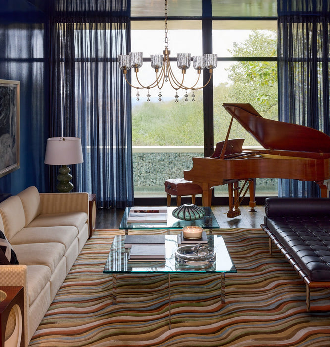 Myhouse Lighting Quorum - 693-6-47 - Six Light Chandelier - Meriam - Brushed Brass