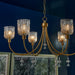 Myhouse Lighting Quorum - 693-6-47 - Six Light Chandelier - Meriam - Brushed Brass