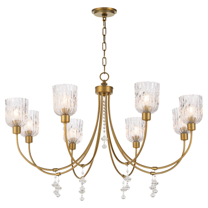Myhouse Lighting Quorum - 693-8-47 - Eight Light Chandelier - Meriam - Brushed Brass