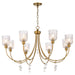 Myhouse Lighting Quorum - 693-8-47 - Eight Light Chandelier - Meriam - Brushed Brass