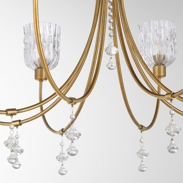 Myhouse Lighting Quorum - 693-8-47 - Eight Light Chandelier - Meriam - Brushed Brass