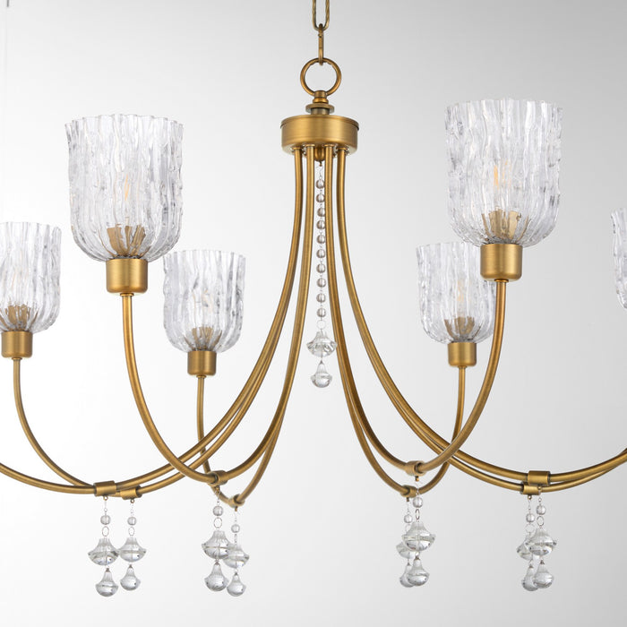 Myhouse Lighting Quorum - 693-8-47 - Eight Light Chandelier - Meriam - Brushed Brass