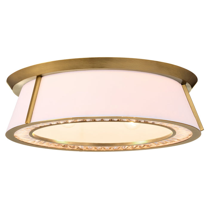 Myhouse Lighting Quorum - 3382-4-47 - Four Light Flush Mount - Gorham - Brushed Brass