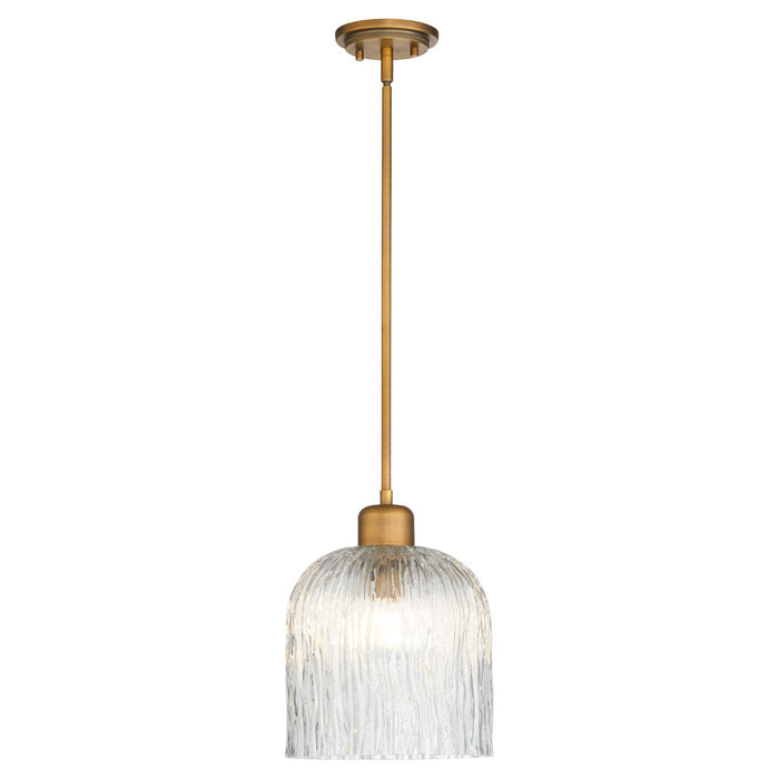 Myhouse Lighting Quorum - 393-47 - One Light Pendant - Meriam - Brushed Brass