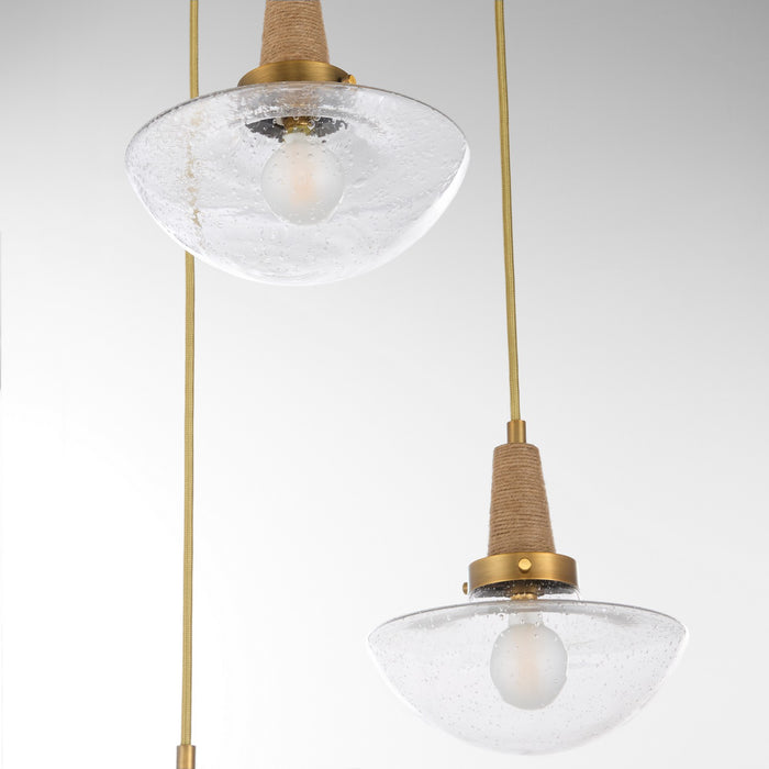 Myhouse Lighting Quorum - 692-3-47 - Three Light Pendant - Stockport - Brushed Brass