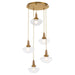 Myhouse Lighting Quorum - 692-5-47 - Five Light Pendant - Stockport - Brushed Brass