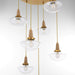 Myhouse Lighting Quorum - 692-7-47 - Seven Light Pendant - Stockport - Brushed Brass
