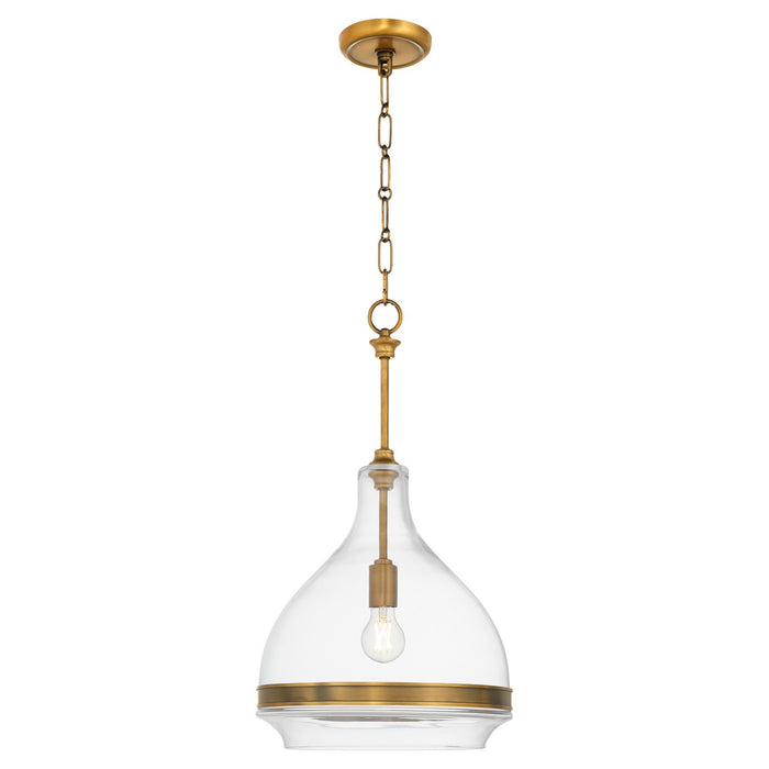 Myhouse Lighting Quorum - 8002-1-47 - One Light Pendant - Tilbrook - Brushed Brass