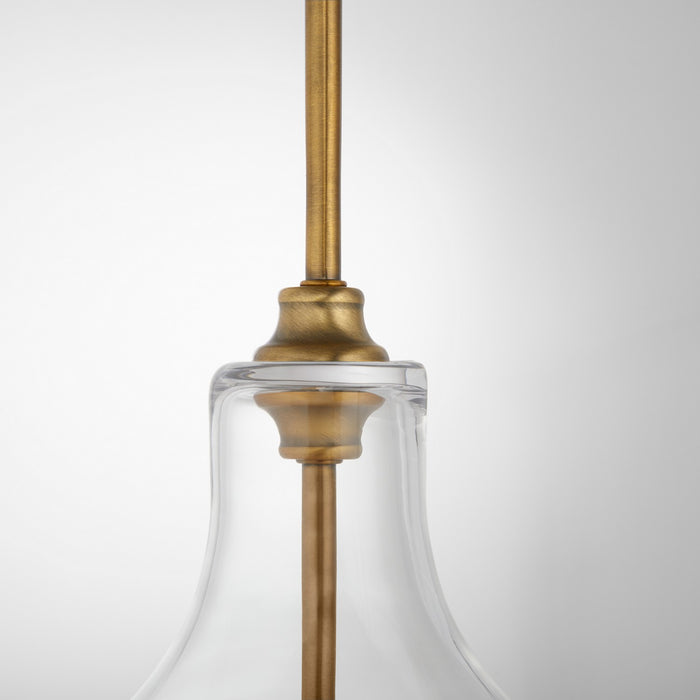 Myhouse Lighting Quorum - 8002-1-47 - One Light Pendant - Tilbrook - Brushed Brass