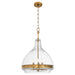 Myhouse Lighting Quorum - 8002-3-47 - Three Light Pendant - Tilbrook - Brushed Brass
