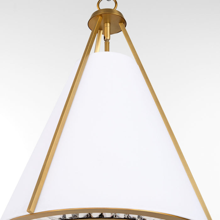 Myhouse Lighting Quorum - 8382-3-47 - Three Light Pendant - Gorham - Brushed Brass