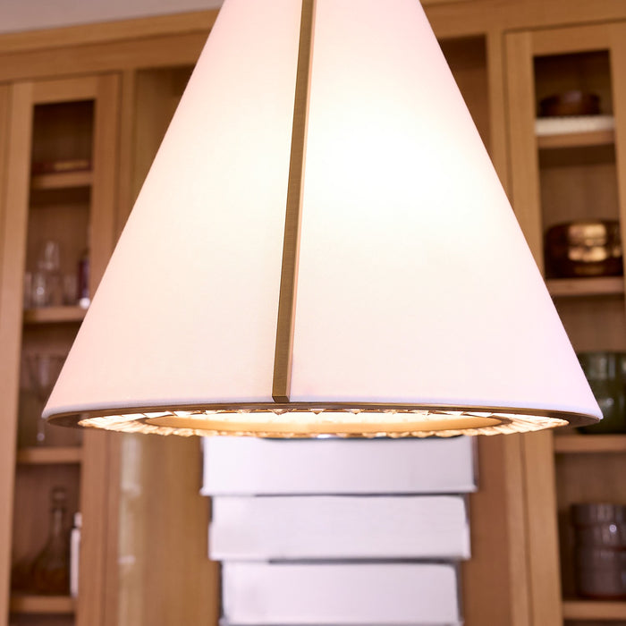 Myhouse Lighting Quorum - 8382-3-47 - Three Light Pendant - Gorham - Brushed Brass