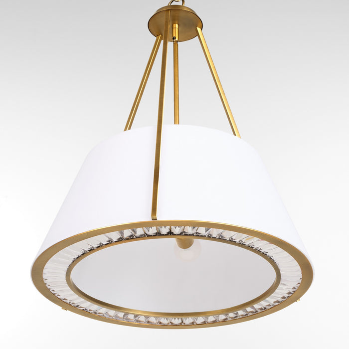 Myhouse Lighting Quorum - 8382-4-47 - Four Light Pendant - Gorham - Brushed Brass