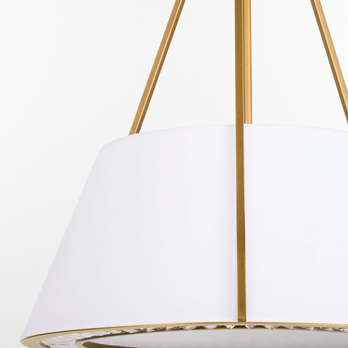 Myhouse Lighting Quorum - 8382-4-47 - Four Light Pendant - Gorham - Brushed Brass