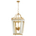 Myhouse Lighting Quorum - 840-4-0847 - Four Light Pendant - Loire - Studio White|Brushed Brass
