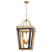 Myhouse Lighting Quorum - 840-4-5947 - Four Light Pendant - Loire - Matte Black|Brushed Brass