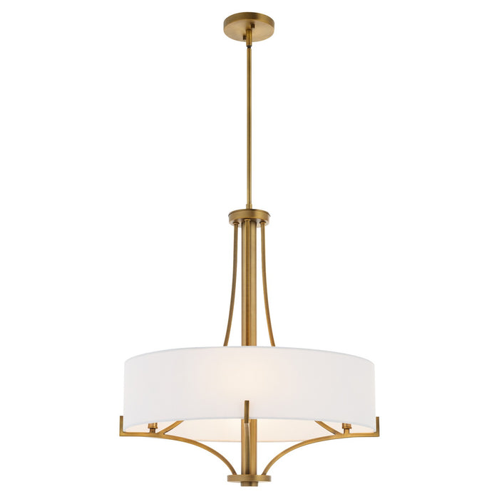 Myhouse Lighting Quorum - 841-4-47 - Four Light Pendant - Imperial - Brushed Brass