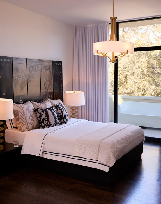 Myhouse Lighting Quorum - 841-4-47 - Four Light Pendant - Imperial - Brushed Brass