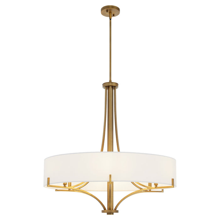 Myhouse Lighting Quorum - 841-6-47 - Six Light Pendant - Imperial - Brushed Brass