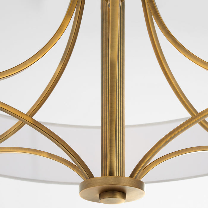 Myhouse Lighting Quorum - 841-6-47 - Six Light Pendant - Imperial - Brushed Brass
