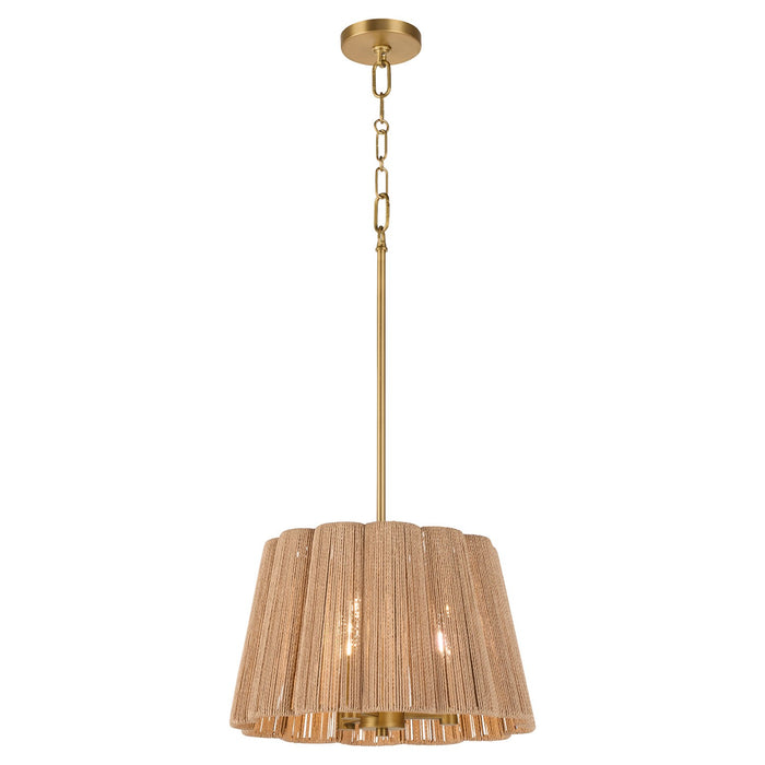 Myhouse Lighting Quorum - 851-3-47 - Three Light Pendant - Anton - Brushed Brass