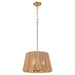 Myhouse Lighting Quorum - 851-3-47 - Three Light Pendant - Anton - Brushed Brass