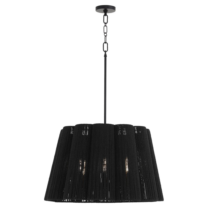 Myhouse Lighting Quorum - 851-6-59 - Six Light Pendant - Anton - Matte Black