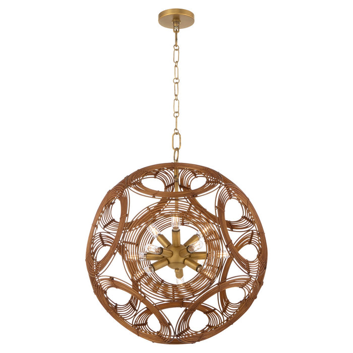 Myhouse Lighting Quorum - 852-22-47 - 12 Light Pendant - Kalio - Brushed Brass