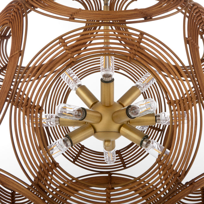 Myhouse Lighting Quorum - 852-22-47 - 12 Light Pendant - Kalio - Brushed Brass