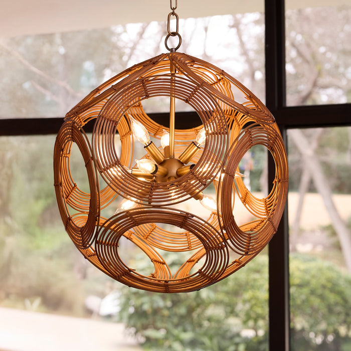 Myhouse Lighting Quorum - 852-22-47 - 12 Light Pendant - Kalio - Brushed Brass