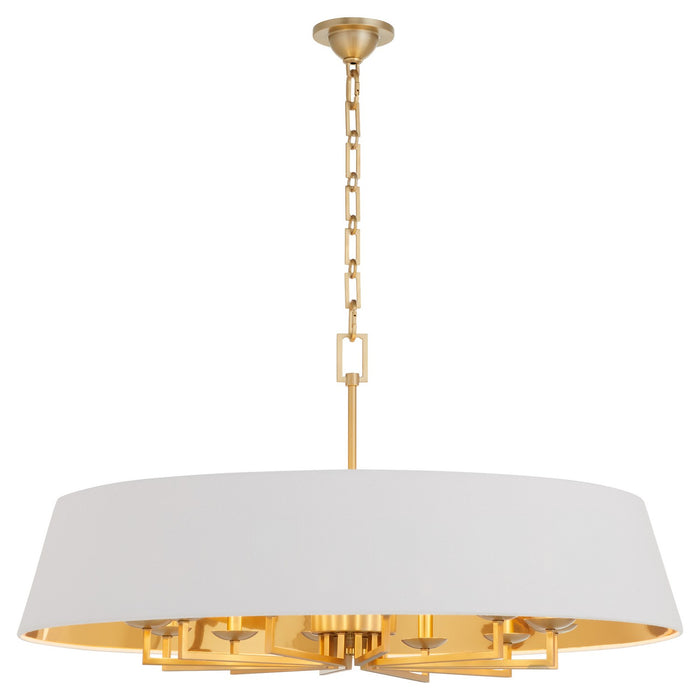 Myhouse Lighting Quorum - 8561-12-80 - 12 Light Pendant - Karnes - Aged Brass