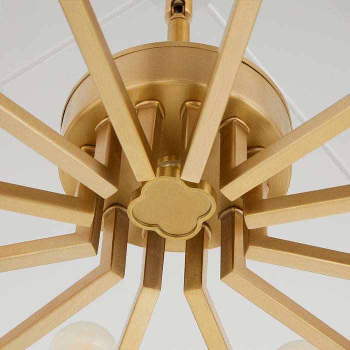 Myhouse Lighting Quorum - 8561-12-80 - 12 Light Pendant - Karnes - Aged Brass