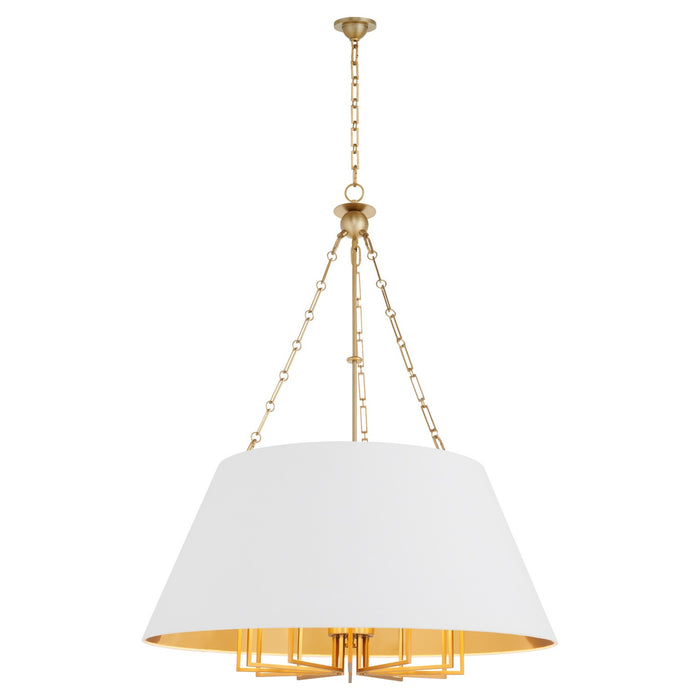 Myhouse Lighting Quorum - 8562-12-80 - 12 Light Pendant - Karnes - Aged Brass