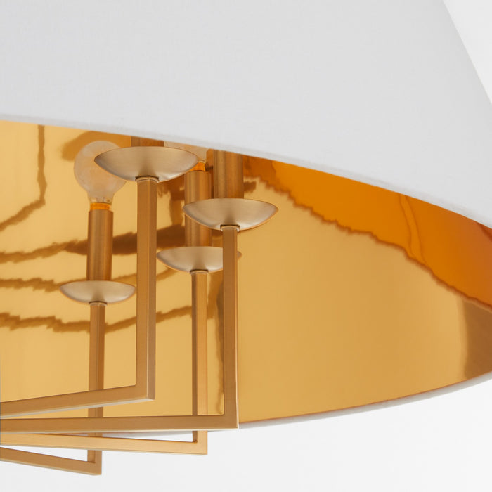 Myhouse Lighting Quorum - 8562-12-80 - 12 Light Pendant - Karnes - Aged Brass