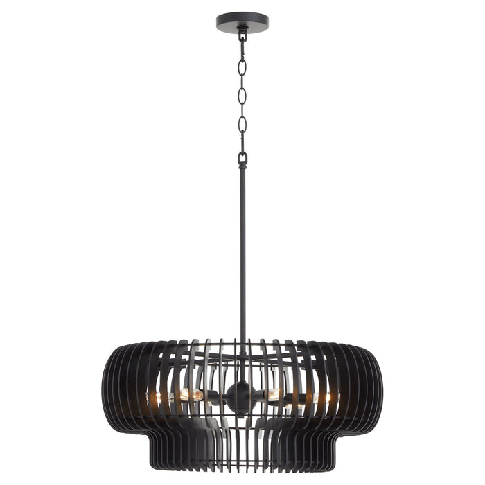Myhouse Lighting Quorum - 8905-6-59 - Six Light Pendant - Harrelson - Matte Black